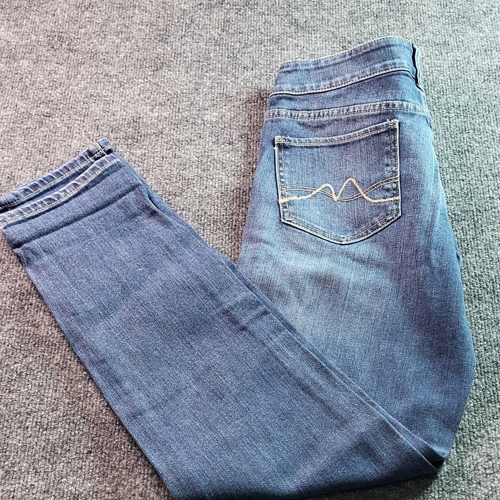 NY & Company NY Slim Slouch Jeans‎ Medium Wash Distressed Women's Size 4